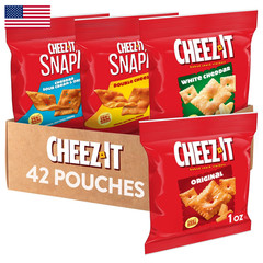 Cheez-It Cheese Crackers Baked Snack Crackers Lunch Snacks Variety Pack 42 Packs