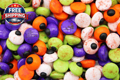HALF POUND Bag-Assorted Bloody Mini Candy Eyeballs for School Projects 8 Ounce-E