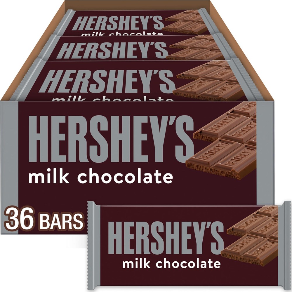 Milk Chocolate Candy Bars, Halloween Treats, 1.55 oz, 36 Pack