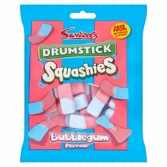 Swizzels Drumstick Squashies BUBBLEGUM flavor gummies 120g FREE SHIPPING