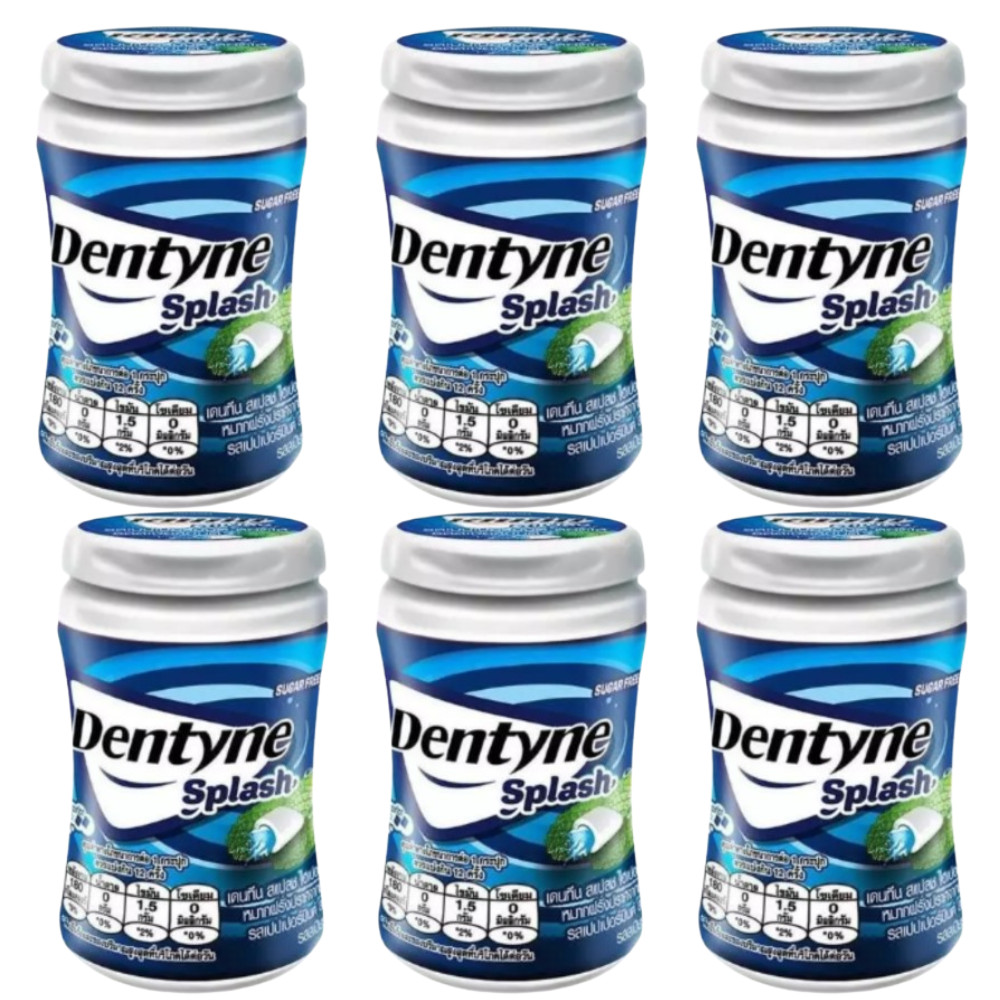 Dentyne Splash Gum Strawberry Lime Hypermint Sugar Free Chewing Gum 24 Pills x 6