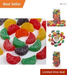 Assorted Fruit Gummy Slices 2 LB Soft Chewy Candy for Snacks Desserts