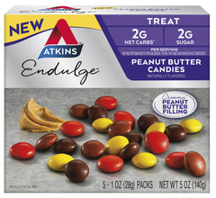 Atkins Endulge Treat, Peanut Butter Candies, Keto Friendly, 5 Count