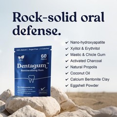 60 Pieces Sugar-Free Remineralizing Gum for Enamel Repair & Cavity Protection