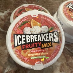 4 PACK Ice Breakers Fruity Mix Sugar Free Mints Limited Edition 1.5 oz Ea BB2027