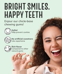 Sugar Free Natural Chewing Gum 6 Pack (84 Pieces) – Plastic Free, Xylitol Gum…