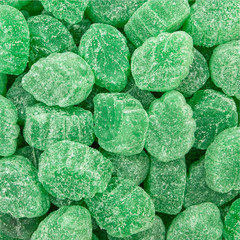 Spearmint Leaves Candy -Green Candy – 2 Pound Bulk Bag – Spearmint Candies with