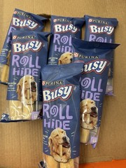 Purina Busy Rawhide Large Breed Dog Chews, Rollhide Bones – 5x 2 Count Pouches