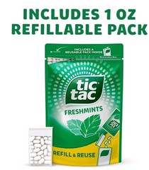 Tic Tac Bulk Freshmints Refill Bag, On-the-Go Pocket-Sized Breath Mints