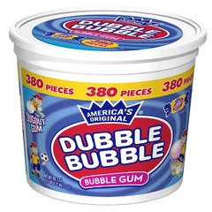 Dubble Bubble Tub, Original Flavor, 380-Count, 60.3 Oz(3.7 lb)