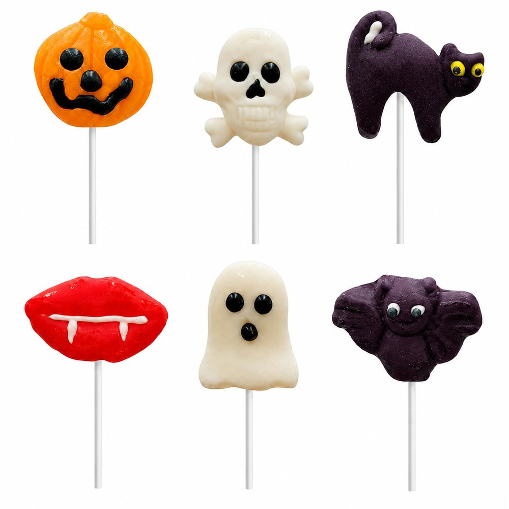 12-Count Halloween Lollipop Suckers Candy, Spooky Candies, Great for Halloween G