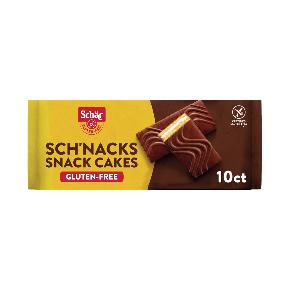 Schar – Gluten Free Sch’nacks, Shelf Stable Cream Filled Snack Cakes – 10 Pack..