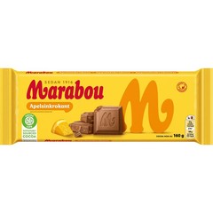 5x Marabou Apelsinkrokant 160g Milk Chocolate with Orange and Almond Crunch