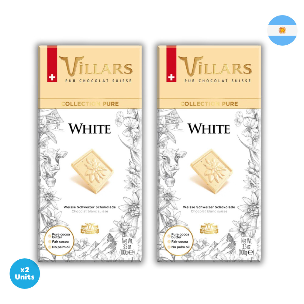 Villars – Chocolate Pure Blanco 100 Gr X2 Unidades