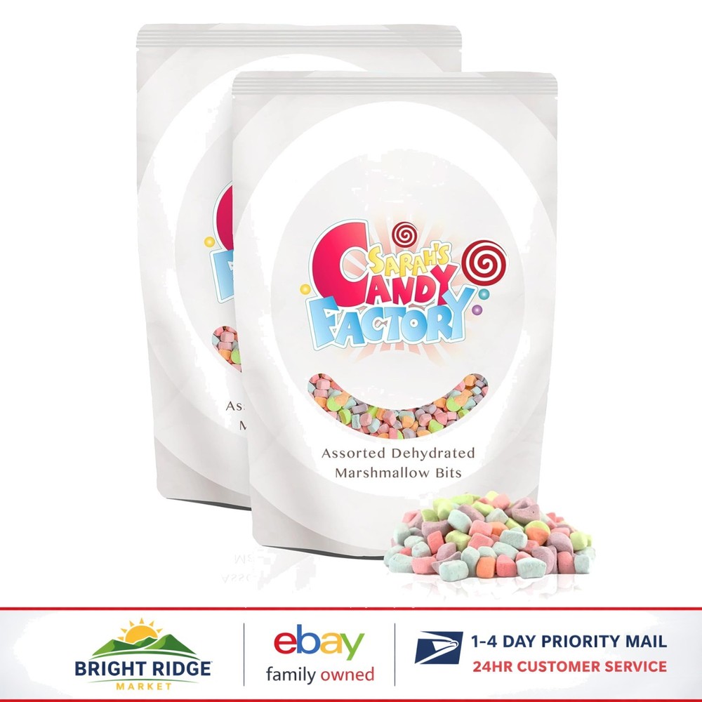 2lb Assorted Dehydrated Marshmallow Bits for Hot Chocolate and Cereal Toppings