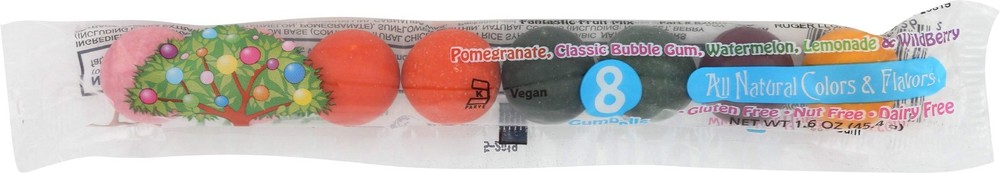 All Natural Bubble Gum Fantastic Fruit 1.6 Ounce Pack of 12