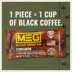 – Military Energy Gum | 100Mg of Caffeine per Piece + Increase Energy + Boost Ph