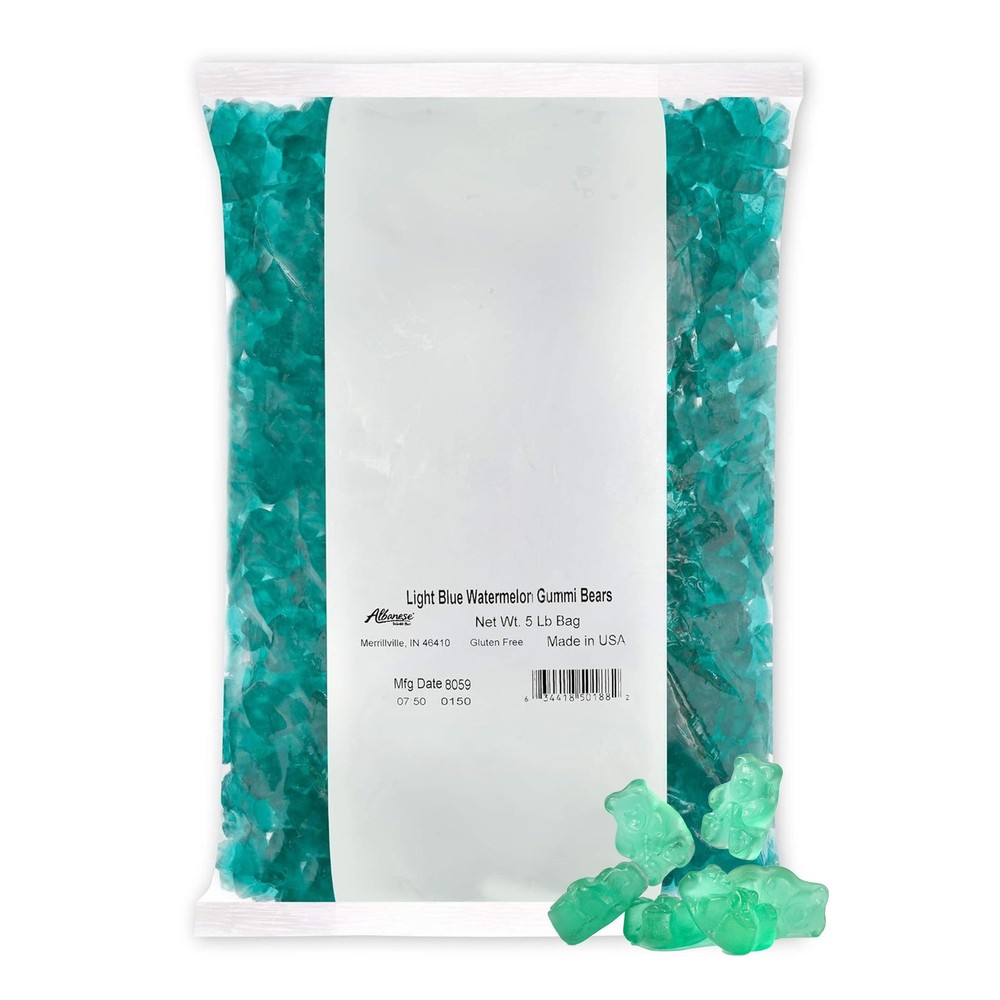 Albanese World’s Best Watermelon Gummi Bears, 5 5 Pound (Pack of 1), Blue