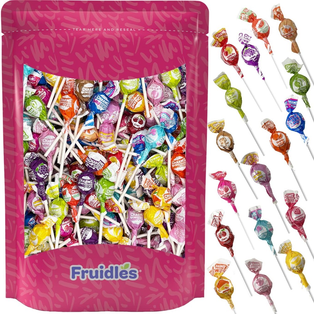 MiniPops Lollipops Hard Candy Suckers Half-Pound, Approx. 35 Count, 16 Assort…