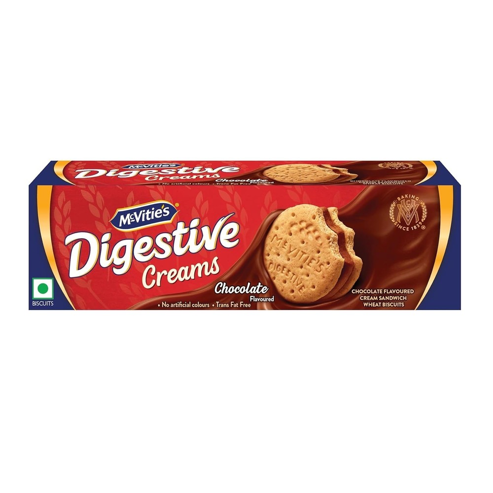 McVITIE’S DIGESTIVE CREAMS CHOCOLATE FLAVOURED CREAM SANDWICH BISCUITS – 100g