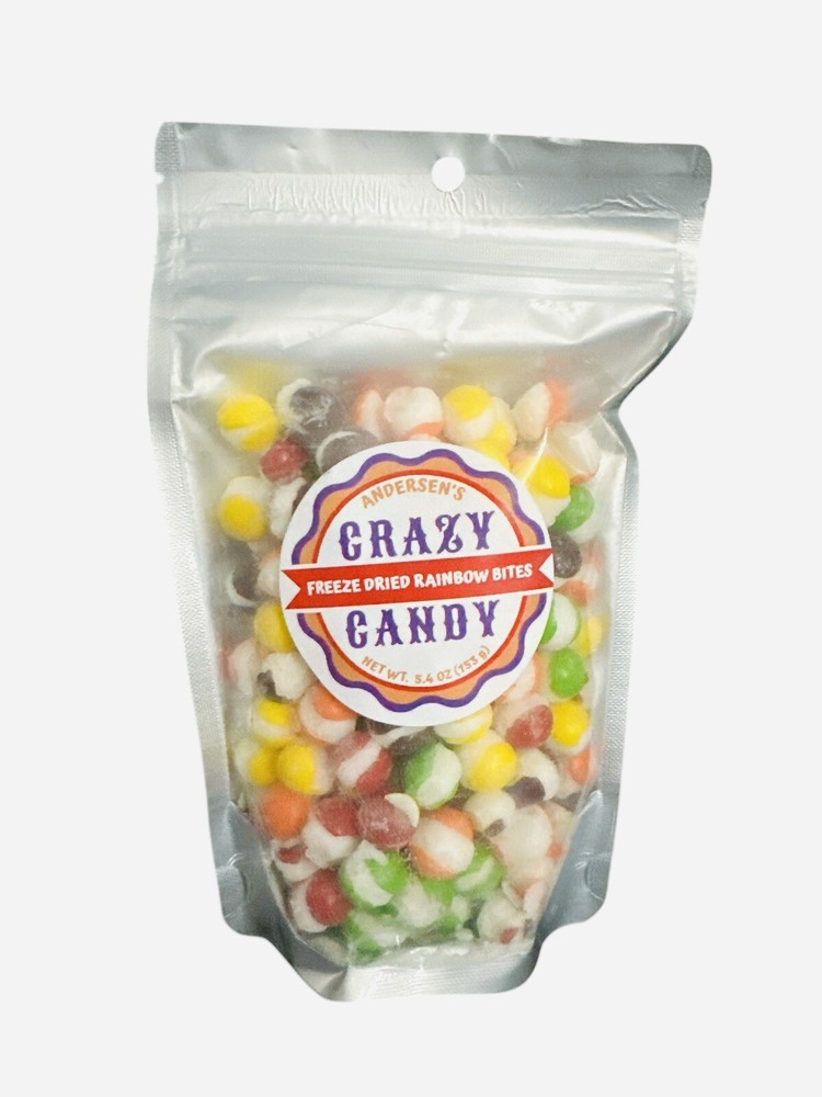 Andersen’s Crazy Candy Freeze Dried Rainbow Bites 5.4 oz Bag!