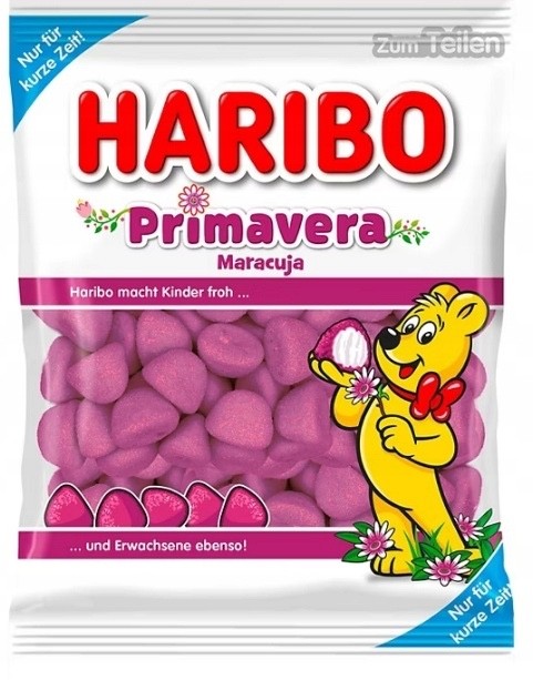 Haribo gummy bears PRIMAVERA Passionfruit flavor-175g Made in Germany- FREE SHIP