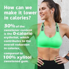 DC24 DAILY CARE Gum, Aspartame Free & Sugar Free, 50 Count (Pack of 1), Green