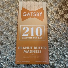 Gatsby 210 Peanut Butter Madness Chocolate 12 Bars Low Sugar/Fat/Calorie/Keto ok