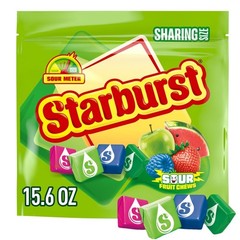 STARBURST Sour Chewy Candy Individually Wrapped Fruit Chew Candies, 15.6 Oz
