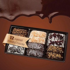 Christmas Holiday Thanksgiving 12 Chocolate Biscotti Gift Box Gourmet Cookie