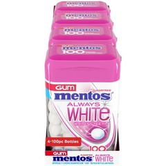 Mentos Always White Bubble Fresh Sugar Free Gum With Xylitol Sweetener