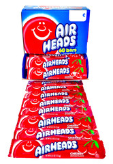 NEW! 60 PIECES AIRHEADS CHERRY ONLY BULK CANDY FULL SIZE BARS FRESH STOCK 08/27