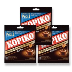KOPIKO Sugar Free Coffee Candy 75g x 3 Packs (25pcs Each) Indonesian Hard Candy