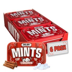 Sugar Free Cinnamon Mints – 50 Count Tin (Pack of 6) | Kosher Certified, Vega…