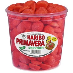 Haribo Primavera Strawberry Candy 150 Count 1050G Soft Marshmallow Berries