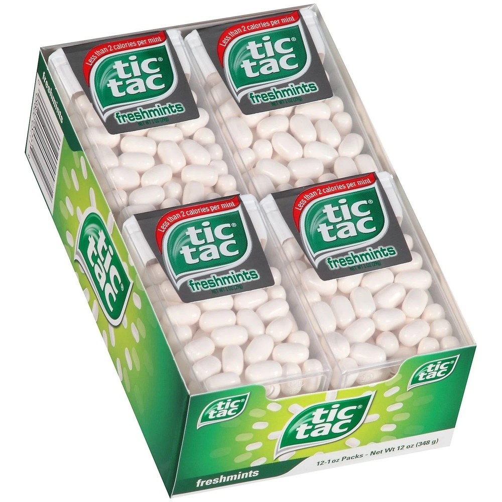Tic Tac Freshmint Breath Mints, Bulk 12 Pack, On-The-Go 1.7 oz
