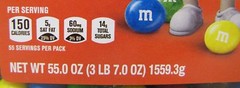 M&Ms Peanut Butter Candy 55 oz Jar M&M’s M & M Chocolate Candies Tub Bulk 3.43LB