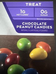 ATKINS ENDULGE CHOCOLATE PEANUT CANDIES, DESERT FAVORITE 0G Sugar 1G Carbs
