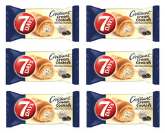 🥐 6x 7DAYS CROISSANT – CREAM & COOKIES FILLING – 6x60G = 360G TOTAL – BREAKFAST