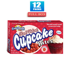 12x Packs Cookie Dough Bites Red Velvet Cupcake, Theater Box – 3.1oz Each