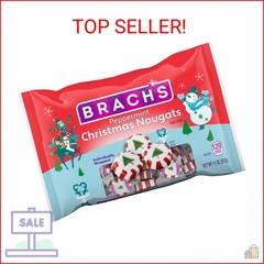 Brach’s Peppermint Christmas Nougats, Individually Wrapped Mixed Flavors, Christ