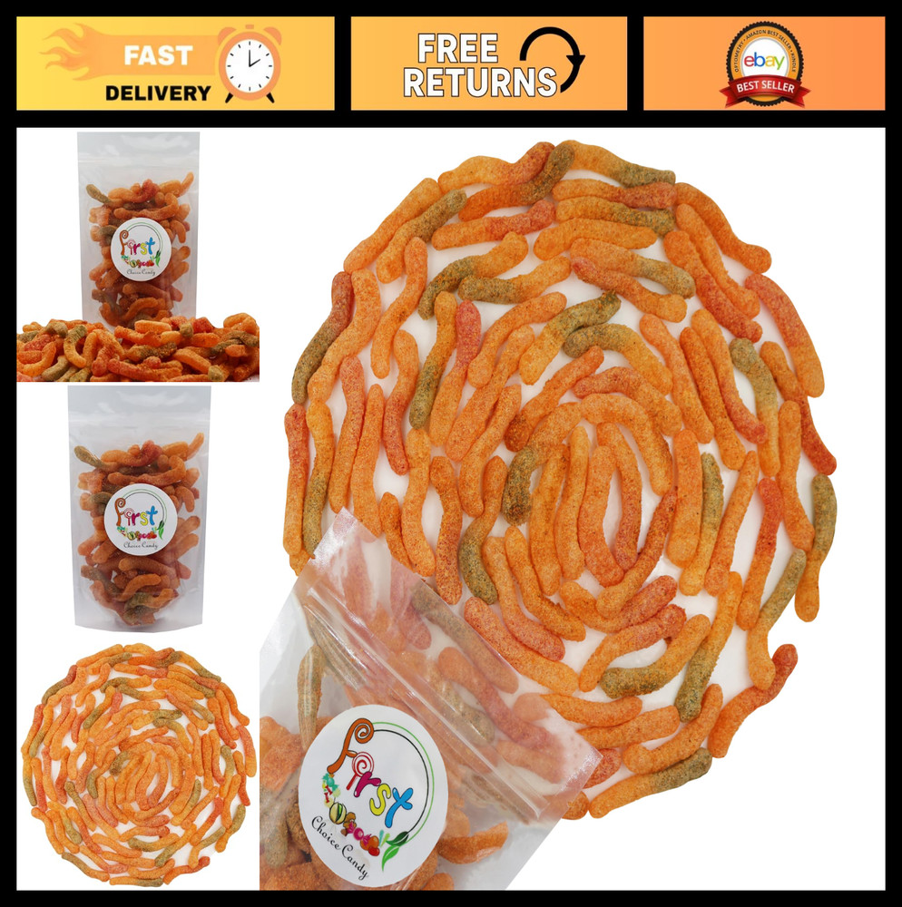 Spicy Gummy Worms with Chili Chamoy – 2 lb Sweet & Sour Candy Treats