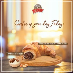 Soft and Rich Croissants with Hazelnut Filling | 6 Individually Wrapped Packs
