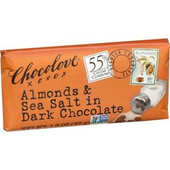 Chocolove Almonds And Sea Salt In Dark Chocolate Mini Bar, 1.3oz (2 Pack)