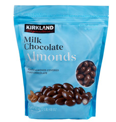 Kirkland Milk Chocolate Covered Roasted Almonds 3 lbs Kosher BAG ONLY 48oz
