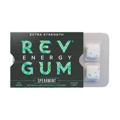Rev Gum Caffeine Energy Gum | Extra Strength 100mg of Caffeine per Gem |