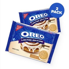 Oreo Cinnamon Bun Sandwich Cookies Limited Edition 10.68 oz (2-Pack)