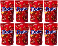 8 DAIM Mini Chocolate Bars Bites with Crunchy Almond Caramel Filling 200g 7oz