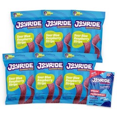JOYRIDE Blue Raspberry Sour Strips – 3.5 oz 6-Pack Ounce (Pack of 6)