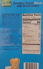 GULLON YOGURT WHOLE GRAIN BISCUITS SUGAR FREE NO CHOLESTEROL 2 PKS OF 5